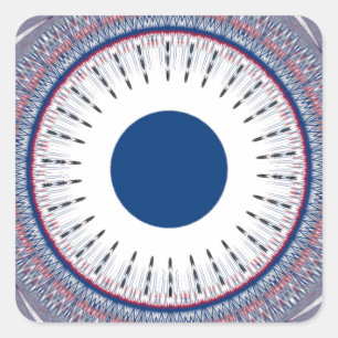 Chic Energetic Eye Design: A Mesmerizing Pattern Square Sticker
