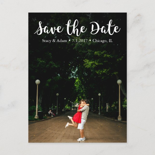 Chic Enregistrer la carte postale Date (Devant)