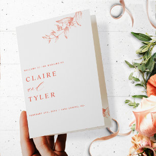 Chic et simple, Blush Peach Wedding Programme