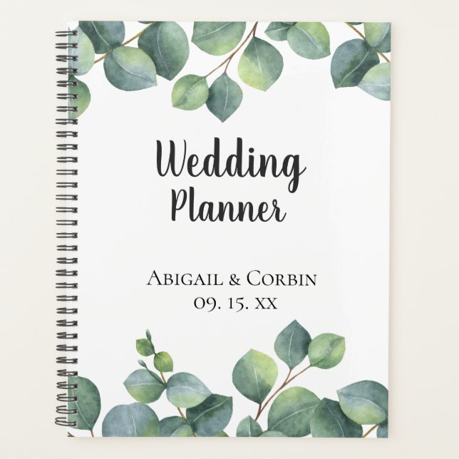 Chic Eucalyptus Foliage Mariage personnalisé (Devant)