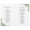 Chic Eucalyptus Leaves DIY Folded Wedding Program