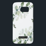 Chic Eucalyptus Monogram Samsung Galaxy S7 Case<br><div class="desc">Personalize this watercolor eucalyptus greenery design with your name.</div>