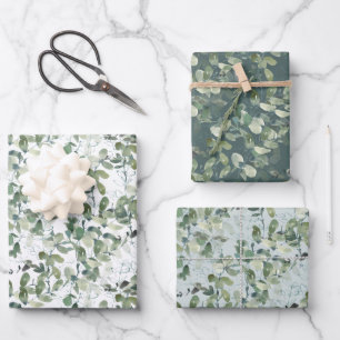 Chic Eucalyptus Pattern Wrapping Paper Sheet