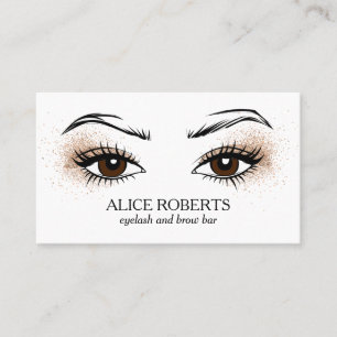 Chic Eyelash extension Brow Bar make up artist Business Card