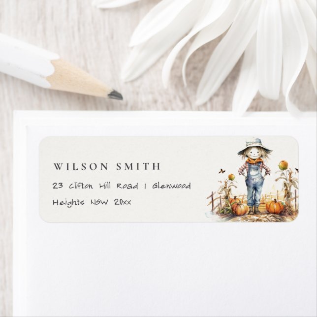 Chic Fall Citrouille Scarecrow Harvest Kids Adress (En situation)