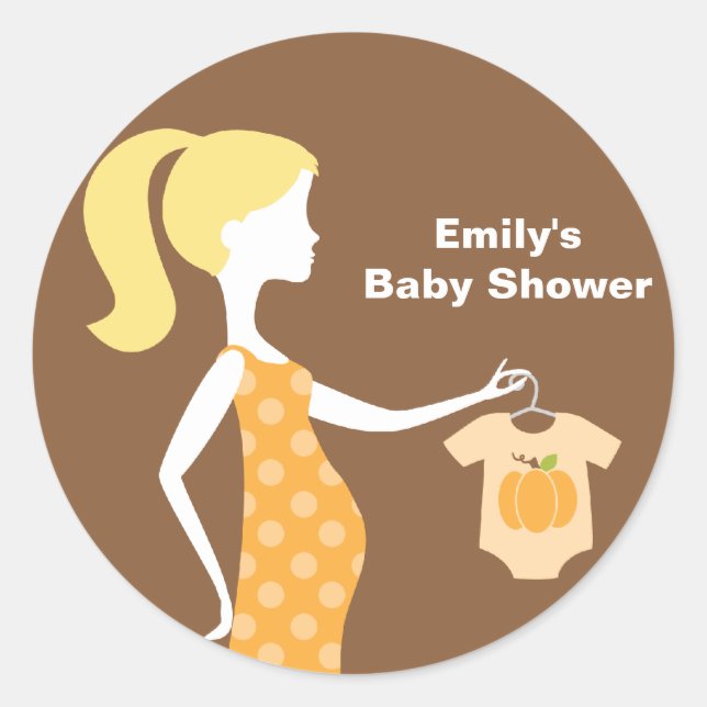 Chic Fall Mom-to-Be Stickers (Front)