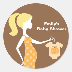 Chic Fall Mom-to-Be Stickers