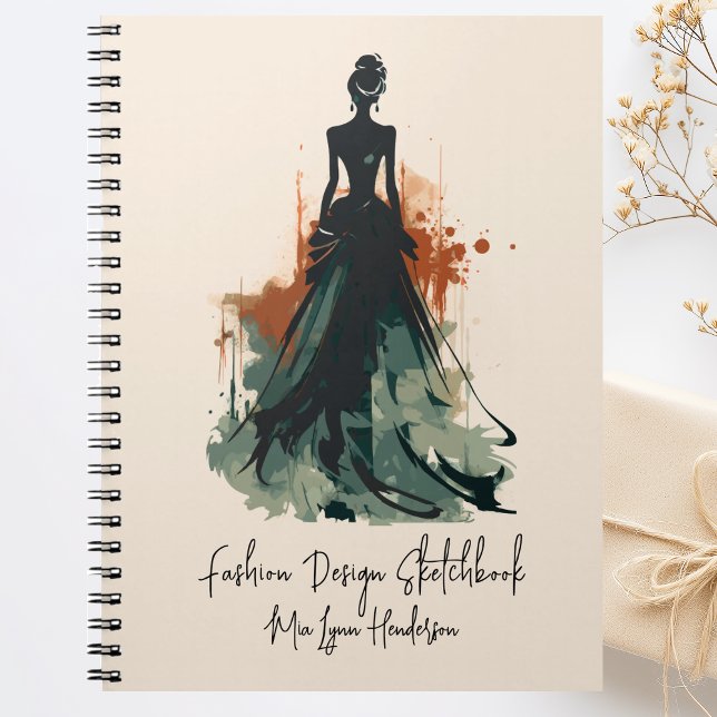 Chic Fashion Design Sketchbook Notebook (Creator Uploaded)