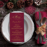 Chic Faux Gold Foil Christmas Menu Template<br><div class="desc">Chic Faux Gold Foil Christmas Menu Template.</div>