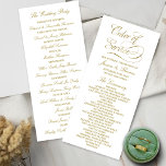 Chic Faux Gold Foil Wedding Program Template<br><div class="desc">Chic Faux Gold Foil Wedding Program Template.</div>