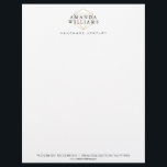 Chic Faux Gold Gemstone Jewellery Designer Letterhead<br><div class="desc">Coordinates with the Chic Faux Gold Gemstone Jewellery Designer Business Card Template by 1201AM. A chic and luxe design motif of a faux gold gemstone shape is anchored by bold black serif text for your name or business name on this designer letterhead template. © 1201AM CREATIVE</div>