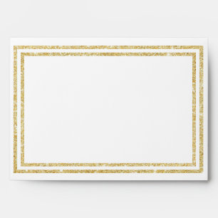 Chic Faux Gold Glittered Trim - Envelope
