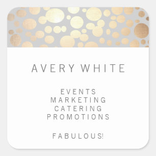 Chic Faux Gold Leaf Circle Pattern Stickers