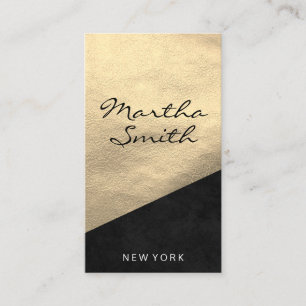 Chic Faux Leather Executive III Business Card