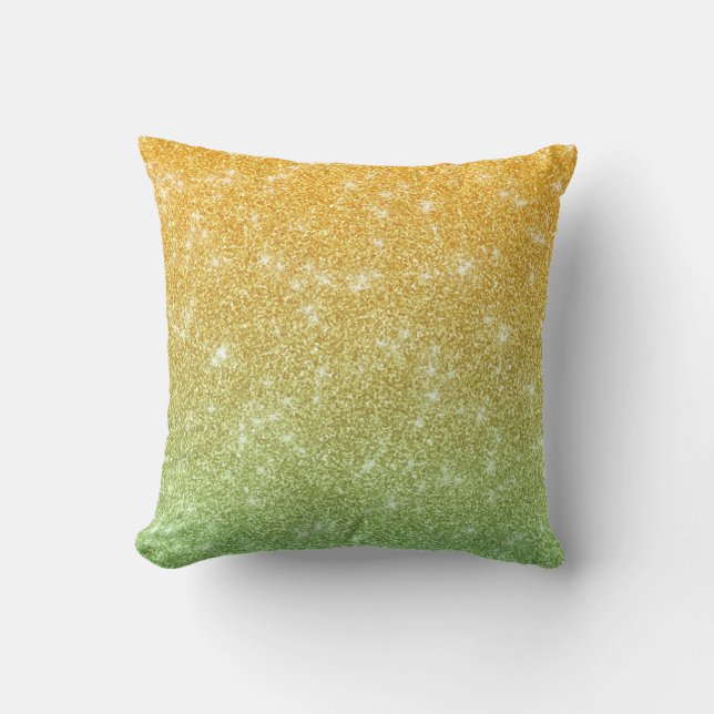 Chic Faux ombre Glitter Luxury Throw Pillow (Front)