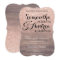 Chic faux rose gold glitter rustic wood wedding