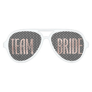 Chic Faux Rose Gold Team Brides Lunettes de soleil