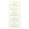 Chic Faux Silver Foil Wedding Menu Template- Ivory