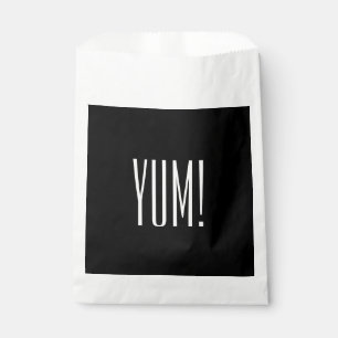 CHIC FAVOR BAGS_"YUM!" BLACK/WHITE FAVOUR BAG