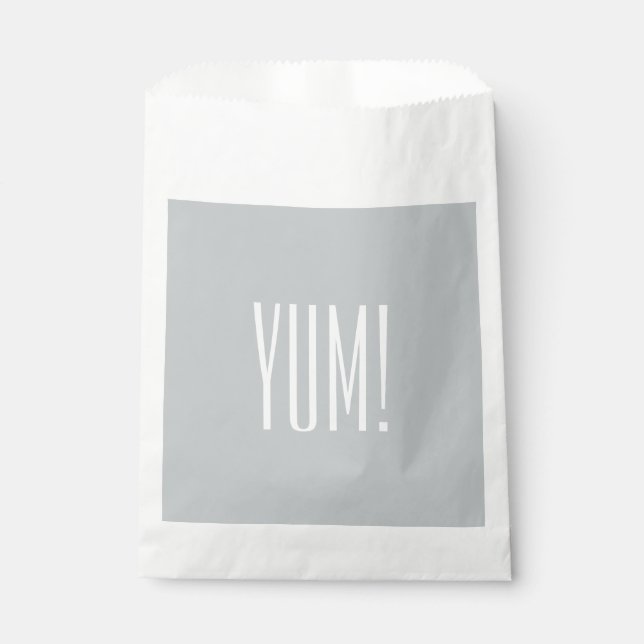 CHIC FAVOR BAGS_"YUM!" SILVER FAVOUR BAG (Front)
