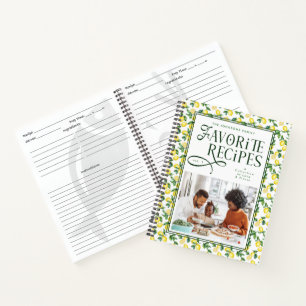 Chic Favorite Recipes Family Photo Lemons Citrus Notebook