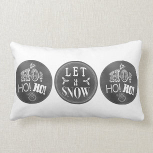 Chic Festive Chalkboard Design Lumbar Pillow