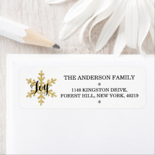 Chic Festive Snowflake Custom Return Address