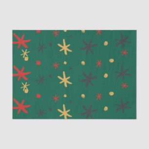 Chic Festive Vintage Christmas tree Holiday Tissue Paper