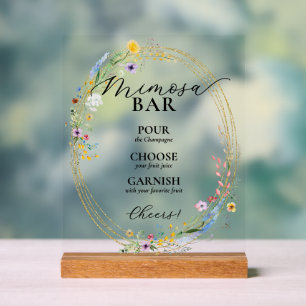 Chic Fleur sauvage Bridal Brunch Mimosa Bar
