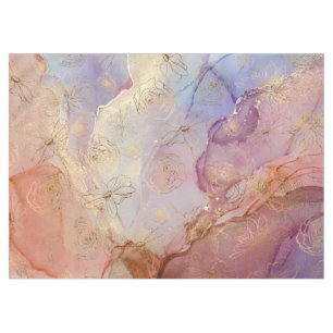 Chic Floral Abstract Pastel Coloured Tablecloth