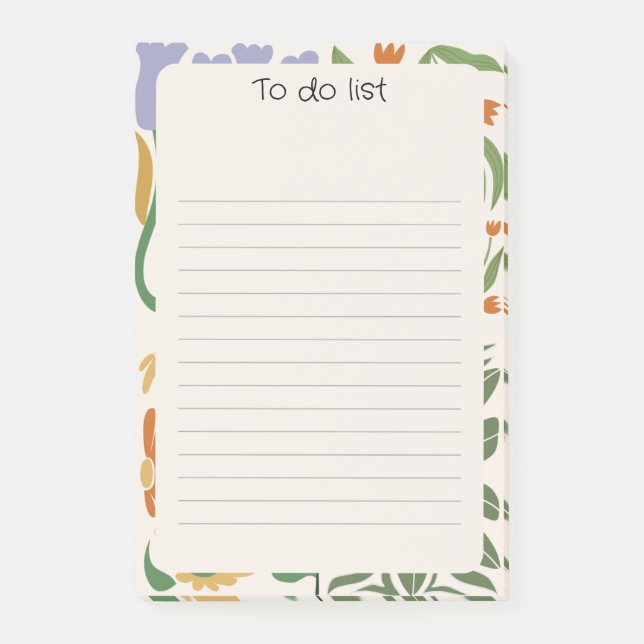 Chic floral background Pink Green  Post-it Notes (Front)