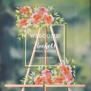 Chic Floral Bouquet Fête des mariées Bienvenue