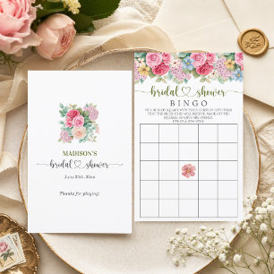 Chic Floral Bridal Shower Bingo Game