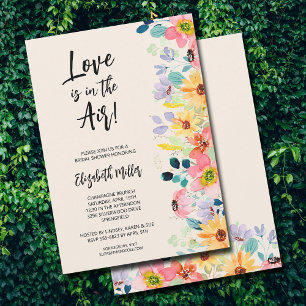 Chic Floral Bridal Shower Invitation