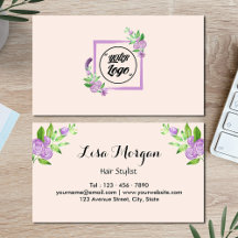 Chic Floral Carte de visite moderne