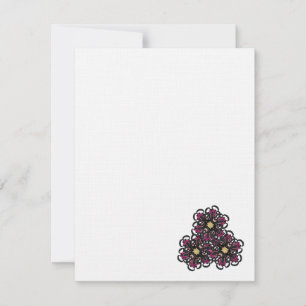 Chic Floral Design Mini Note Cards