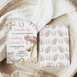 Chic Floral Horse or Pony Saddle Up Birthday Invitation<br><div class="desc">Chic Floral Horse or Pony Saddle Up Birthday Invitation

Sweet horse or pony themed birthday invitation for a girl featuring a horse,  rope and cowgirl boots as well as some lovely floral arrangements and bunting flag.</div>
