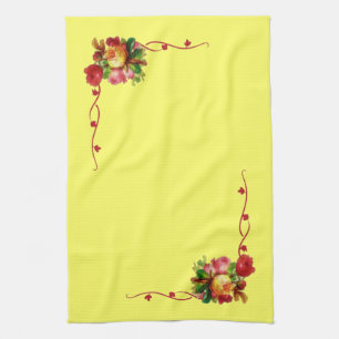 Chic Floral Kitchen Towel