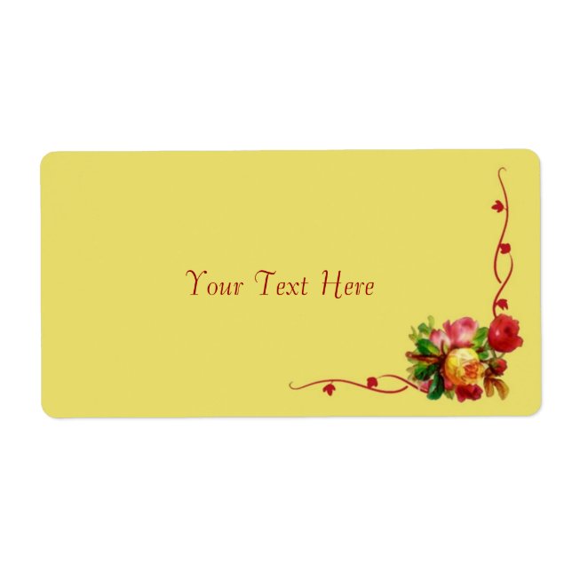 Chic Floral Label (Front)