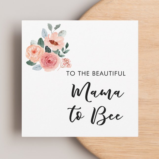 Chic Floral Mama to Bee Baby Shower Card (Creator Uploaded)