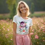 Chic Floral Peonies Rose Blossoms Graduation Tri-Blend Shirt<br><div class="desc">Chic floral peonies and rose blossom graduation t-shirt. The design features our hand-drawn oil-painted roses and peony flowers that are beautifully arranged. Customize with your grad's name, and school year. The reverse side features our hand-drawn oil-painted roses and peony flowers along with the year. All flowers are hand-painted original artwork...</div>