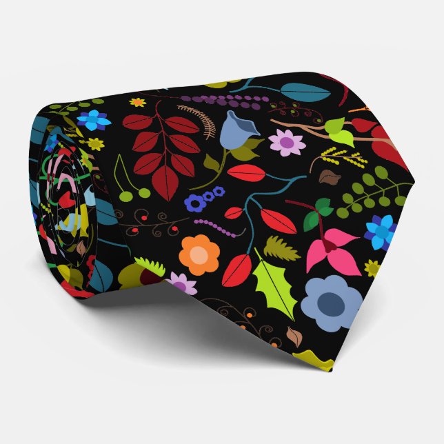Chic Floral Tie (Rolled)