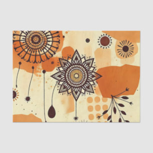 Chic Floral Warm Mandala Rustic Autumn Tissue Paper