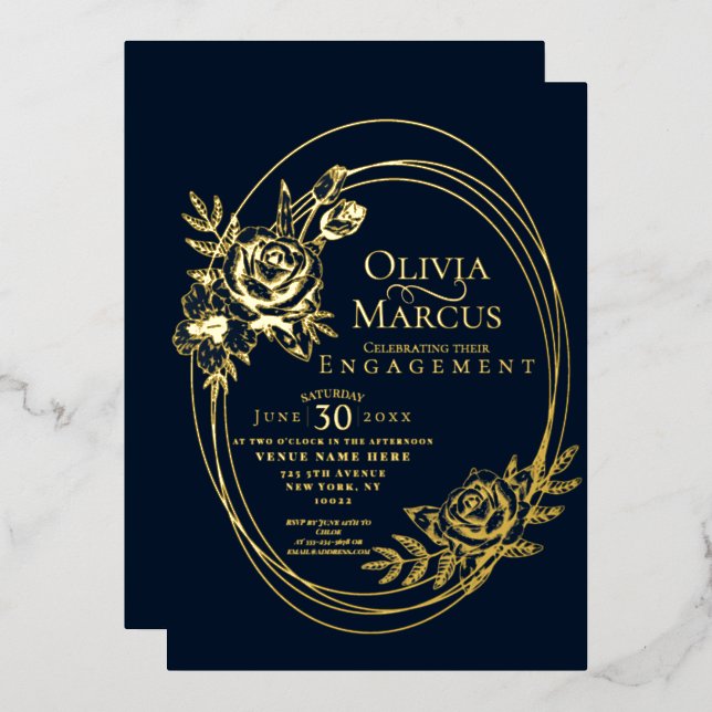 Chic Floral Wreath Wedding (Front/Back)