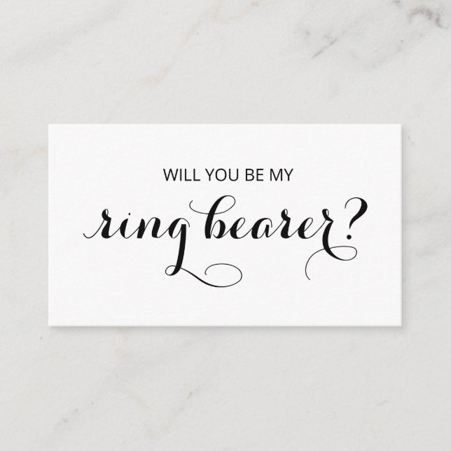 Chic Flourish | Will You Be My Ring Bearer? Enclosure Card (Front)