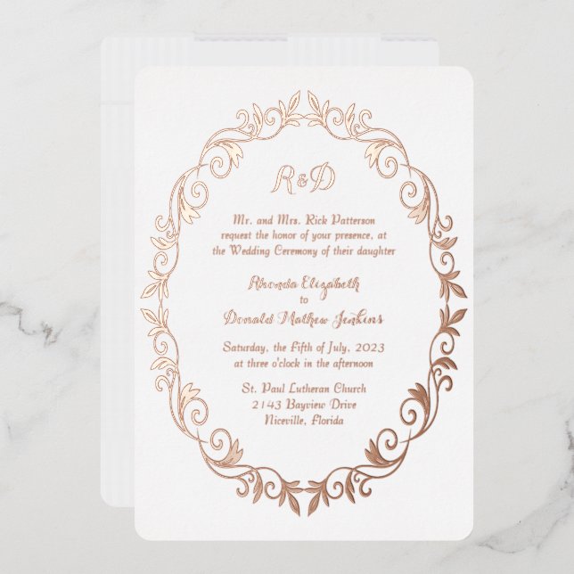 Chic Foil Wreath Wedding (Envelope)