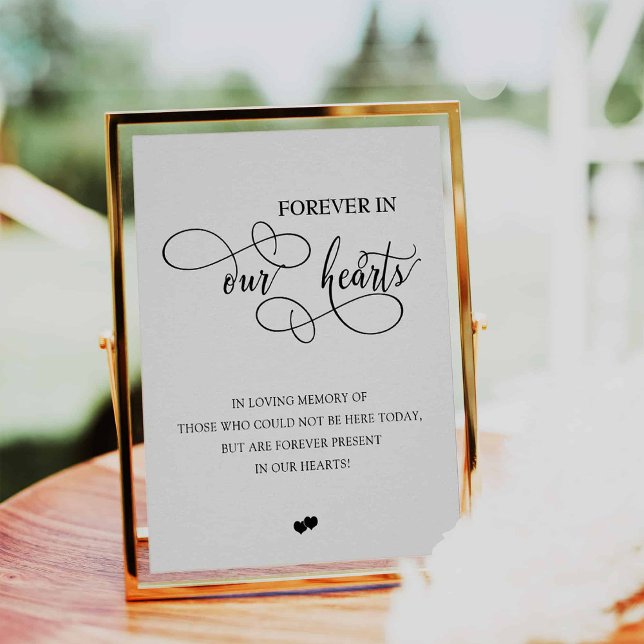 Chic Forever In Our Hearts In Loving Memory Sign (Creator Uploaded)