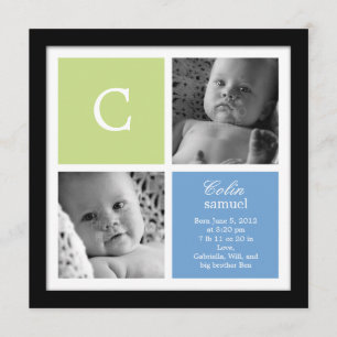 Chic Frame Baby Boy Faire-part de naissance