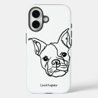 Chic French Bulldog Line Art: Edit Your Text