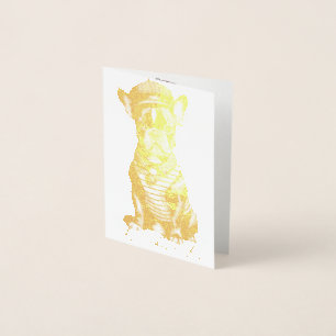 Chic Frenchie: Stylish French Bulldog Design for T Foil Card